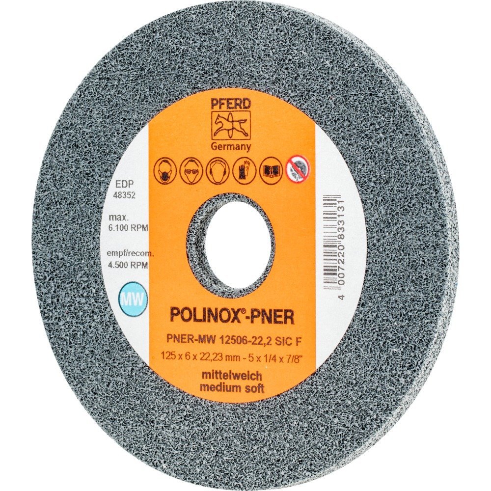 Pferd 44691452 Polinox PNER – do szlifierek kątowych i szlifierek kątowych – Ø 125 mm, RPM: 6 100