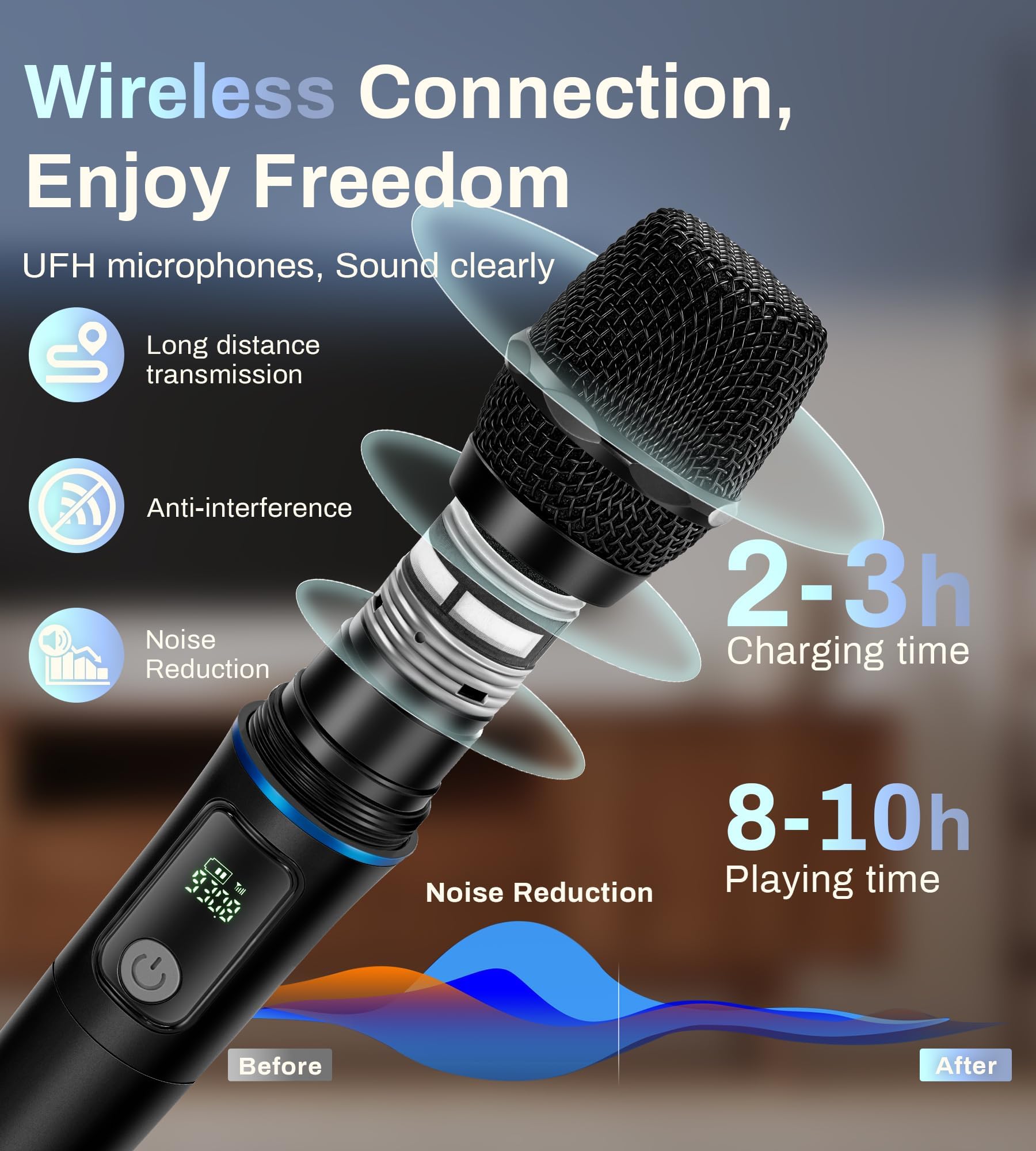 Macchina per karaoke con display con testi dello schermo per adulti, touch screen da 14,1 pollici, altoparlante portatile per karaoke, sistema PA 800 W di potenza di picco con 2 microfoni wireless