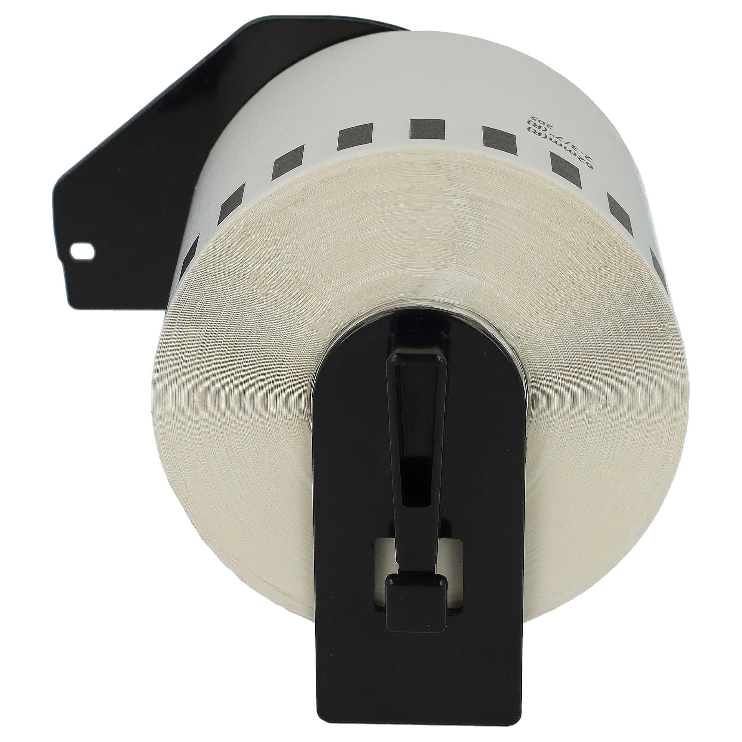 vhbw 5x Rouleau d'étiquettes + support 62mm x 30,48m remplacement Brother DK-44205 étiqueteuse détachable