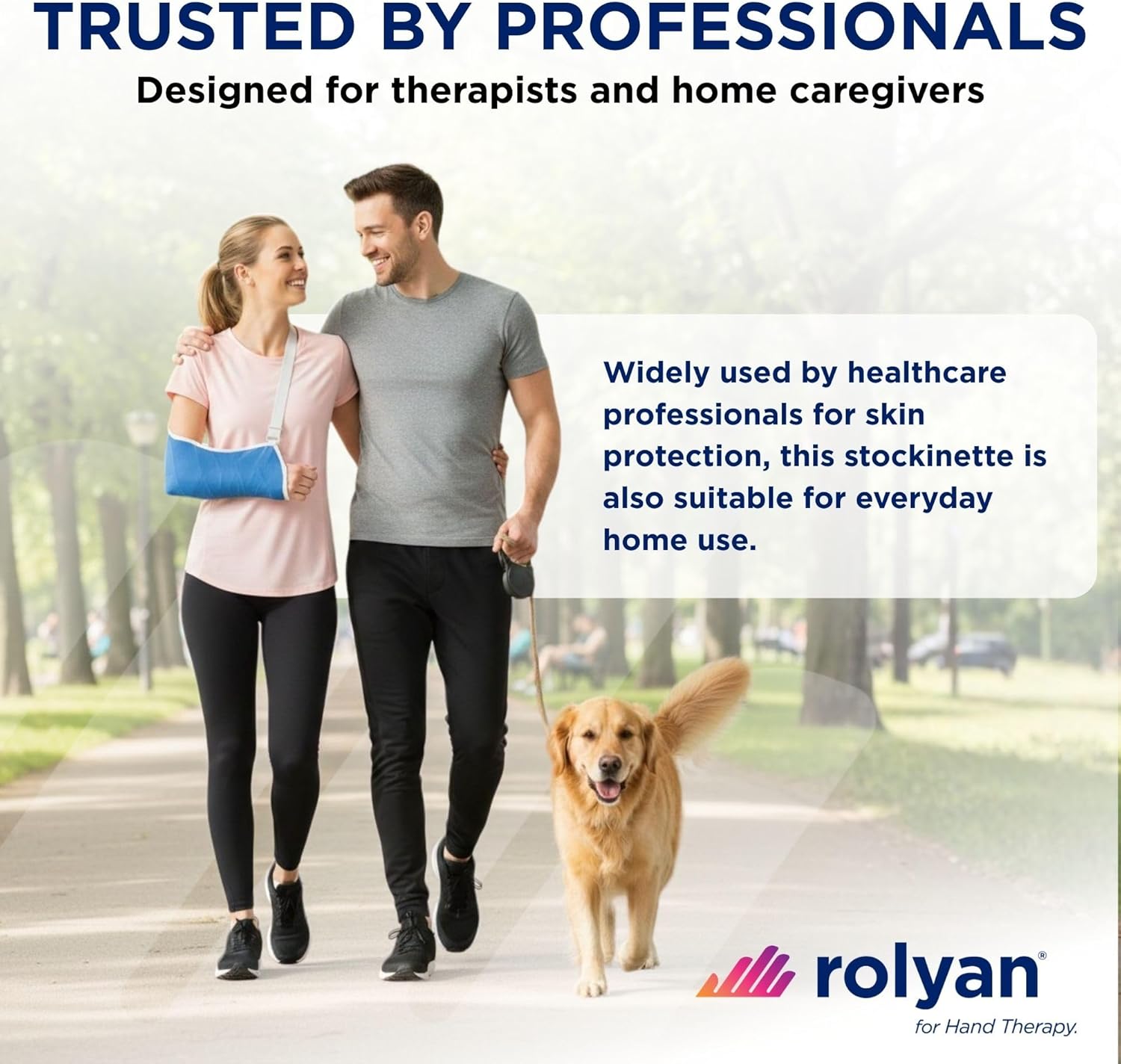 Rolyan Cotton Stockinette Tubing 3" x 25 Yards, Tubular Sleeve for Arm or Wrist, Soft Breathable Cast Padding, Hand Sock for Splint or Brace, Stretchable Stockinette Roll