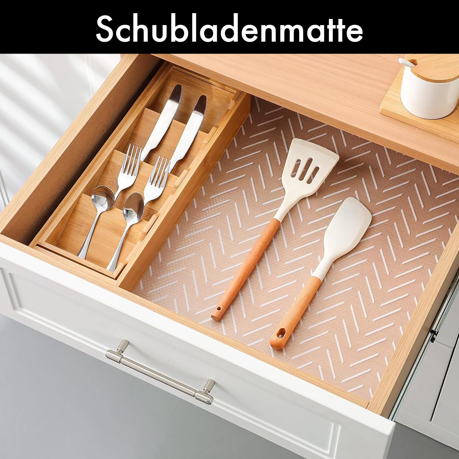 Schubladenmatte Nicht Klebende Antirutschmatte Schubladen-Eva Wasserdichtem Antirutschmatte Küche-Zuschneidbar Abwaschbar Schubladeneinlage-Schutzmatte Schrank für Regale,Kühlschrank(44x900cm)