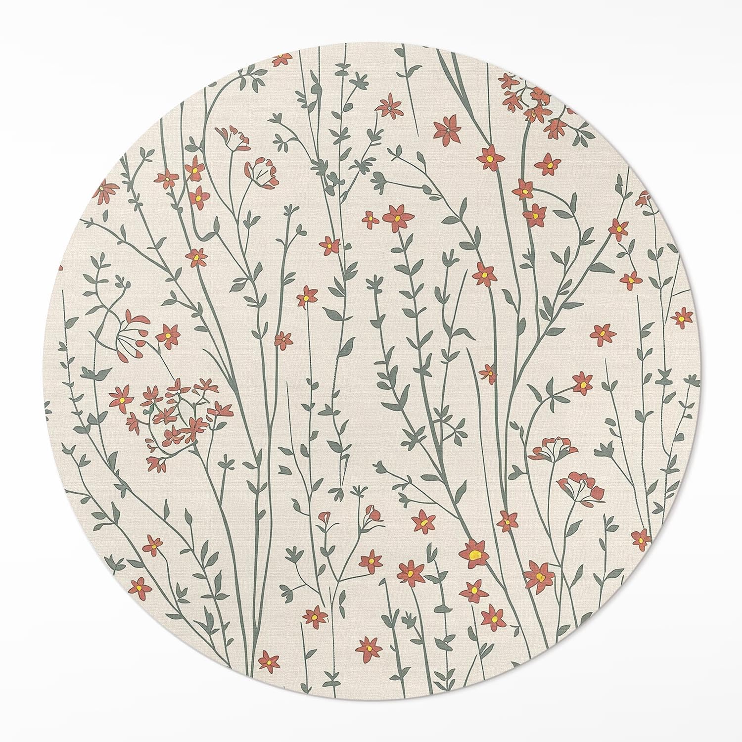 Tapis vinyle rond ø140 cm en PVC résistant et imperméable pour décoration sol cuisine et salon