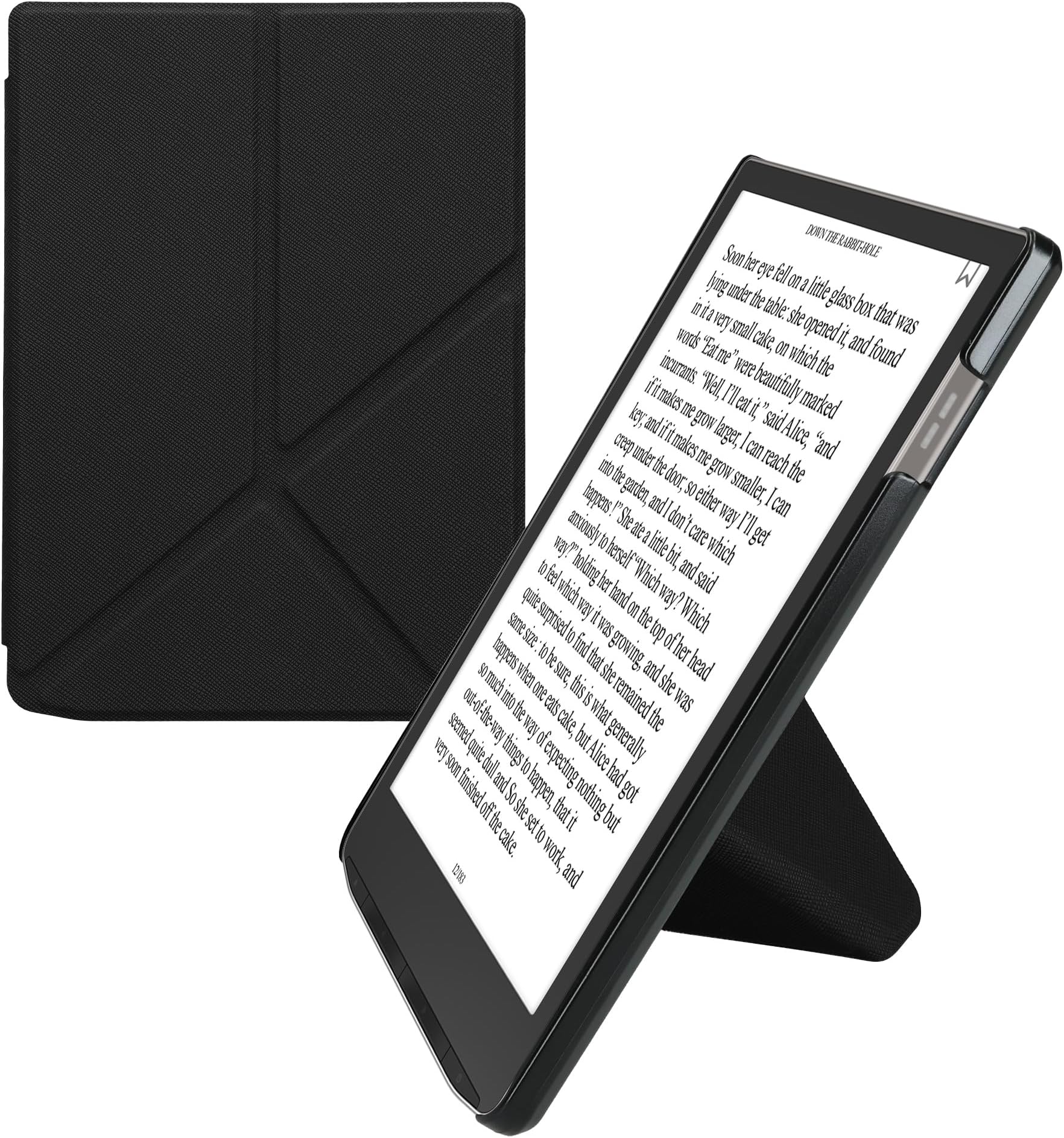 kwmobile カバー Pocketbook InkPad 4 / Color 3 / Color 2 / Vivlio InkPad 4 / InkPad Color 3対応 ケース - 電子リーダー PUレザー 電子書籍 保護ケース 黒色