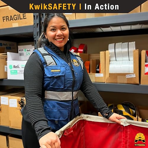 Miniatura 7 de KwikSafety - Chaleco de seguridad multicolor para mujer  Chaleco reflectante de alta visibilidad de alta calidad, clase ANSI sin clasificación