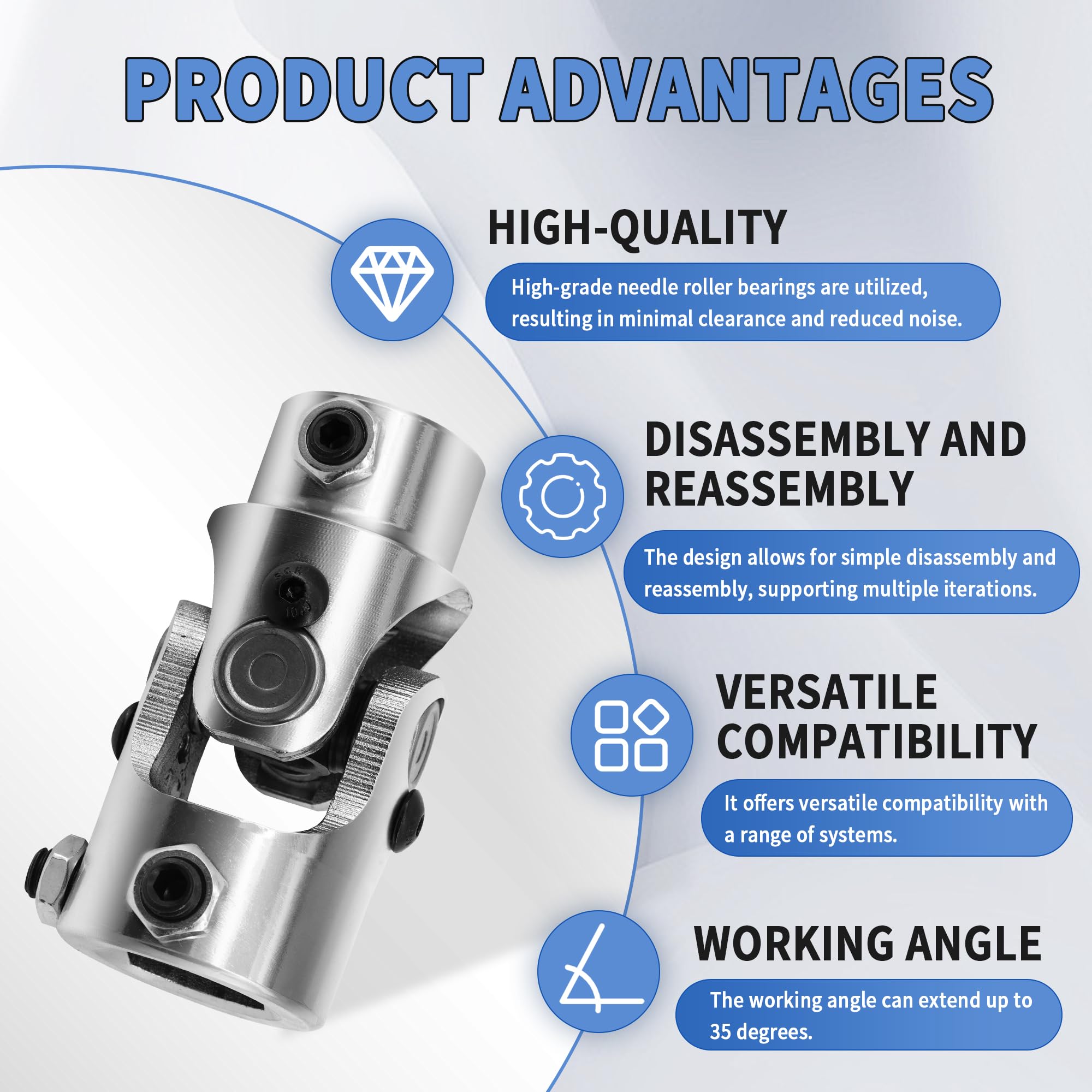 RABROPAR Universal Joint Coupling - 1" DD to 3/4" 30 Spline -5