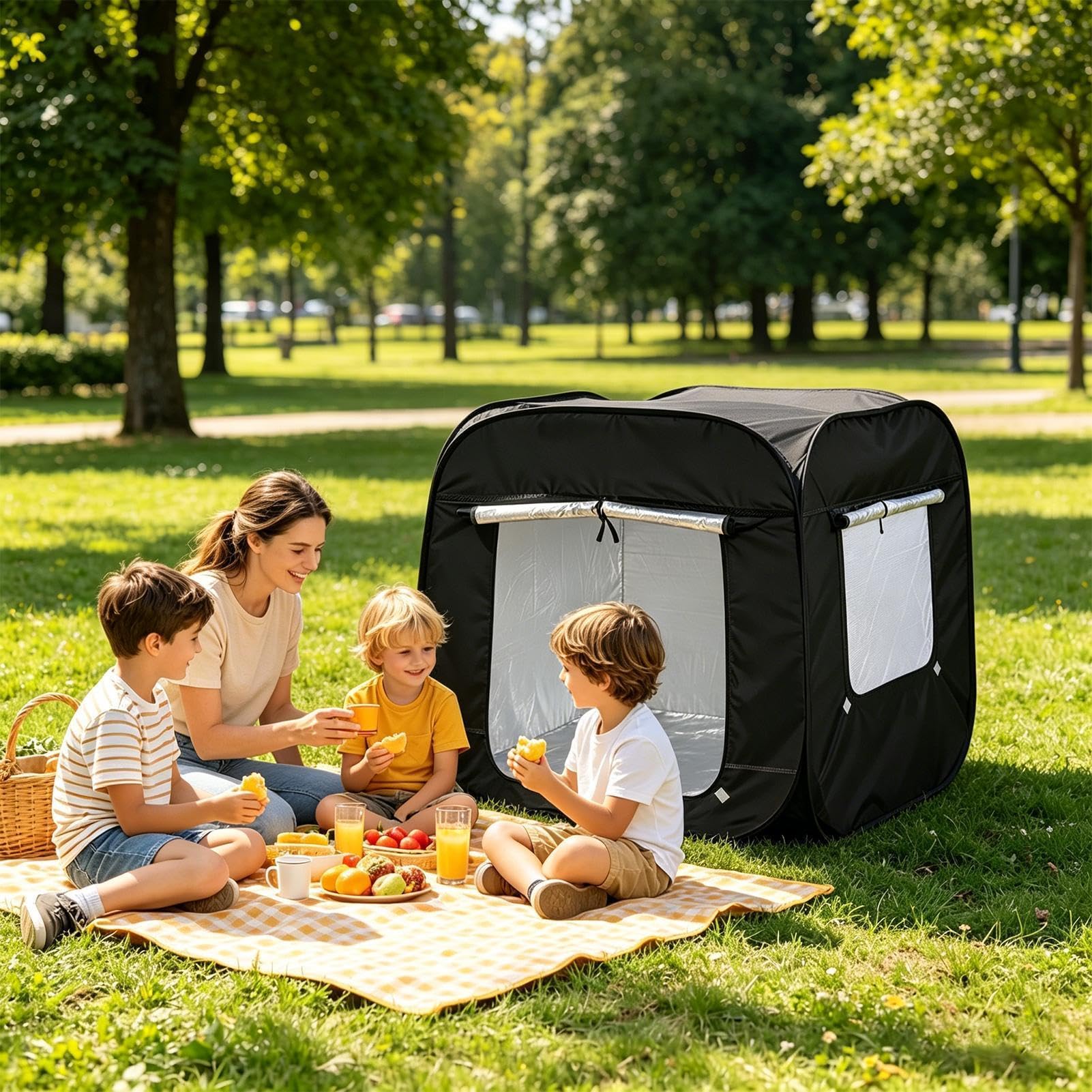 Sensorisches für Kinder Wasserfestes Tragbares Faltbares Spiel | Großes Blackout Autismus- Geeignet für Kinder Schlafzimmer Raum Zuhause und Camping Outdoor Hinterhof Reisen Lesen Lernen
