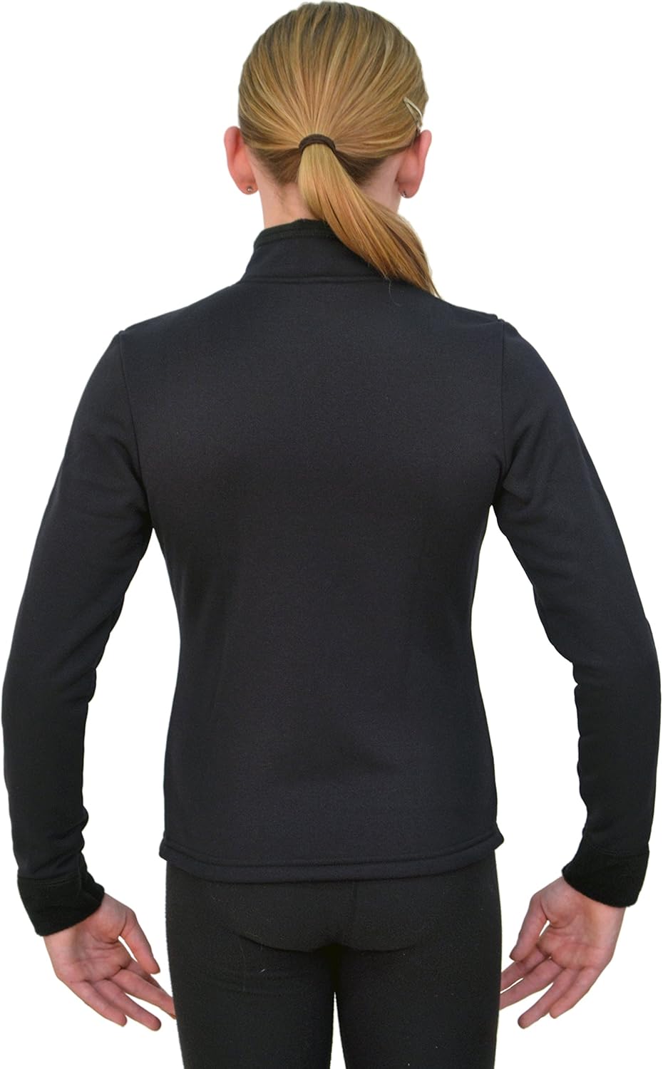 ChloeNoel JT811 Solid Fleece Fitted Elite Figure Skating Jacket w/Thumb Holes