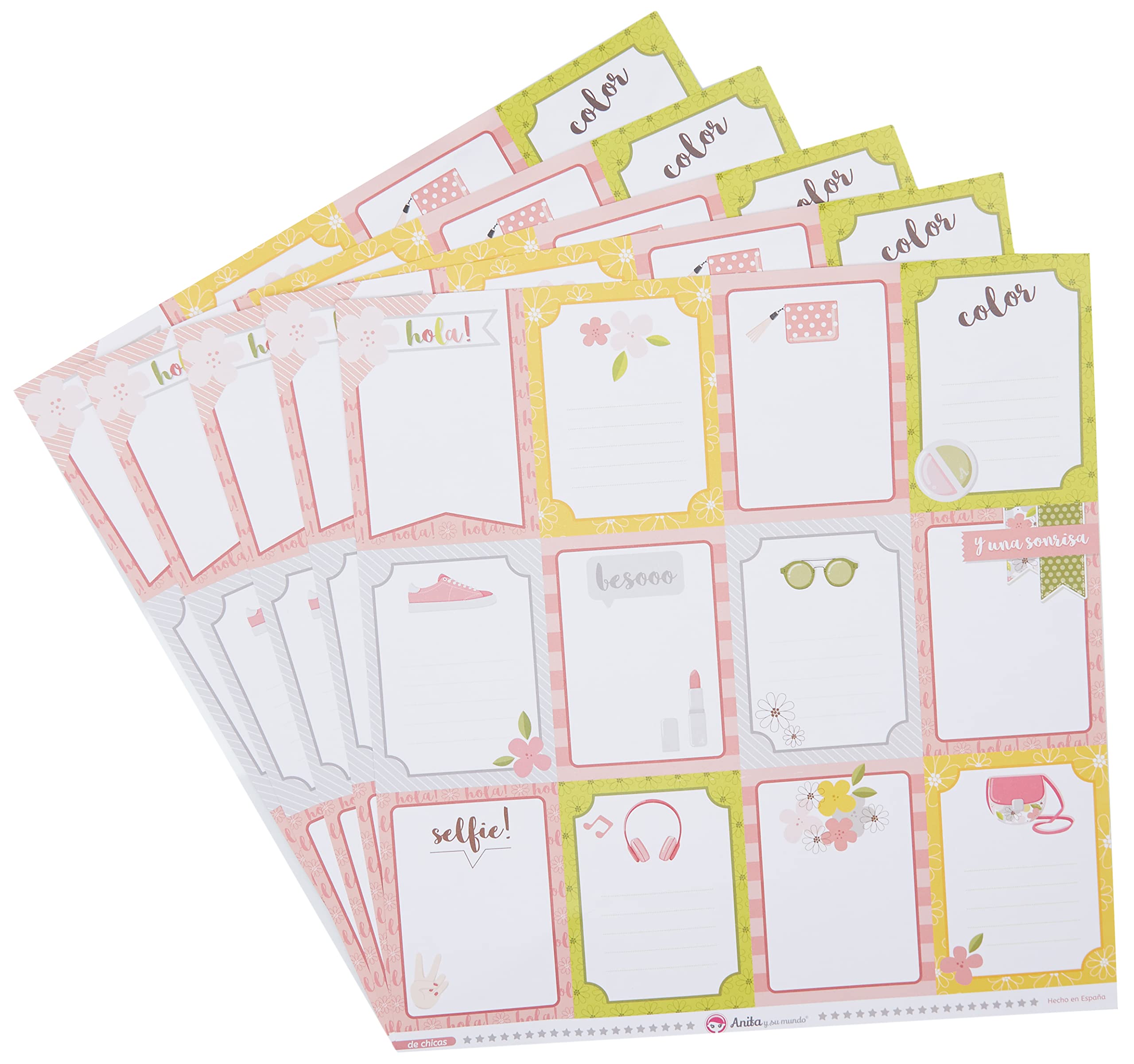 Anita and Su Mundo Girls' Collection Scrapbooking Papers, Paper, Cards, 12" x 12"
