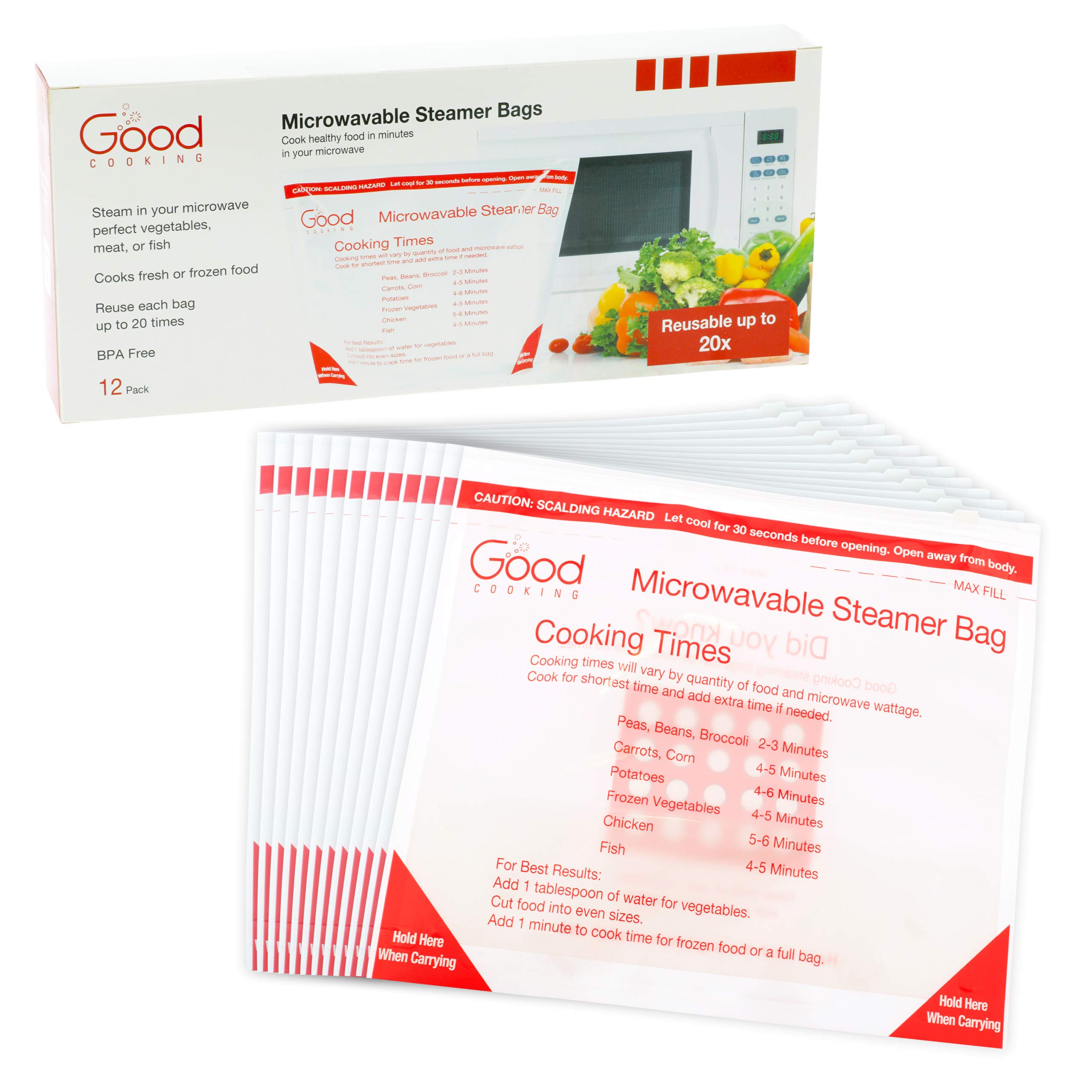 Buy Microwave Food Steamer Bags Set of 12 XLarge Reusable