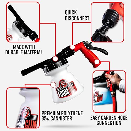 Miniatura 2 de Adam's Pistola de espuma estándar  Suministros de herramientas de limpieza de automóviles y limpieza de automóviles  Kit de lavado de autos champú