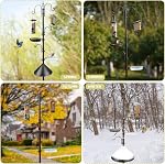 Kit de la station d'alimentation des oiseaux de luxe Wild Bird Feeder Pôle suspendu avec multi-feeder, Suet Cage, Planter Hanger et Squirrel Guard Baffle pour attirer les oiseaux (231cm avec l'écureuil Baffle)