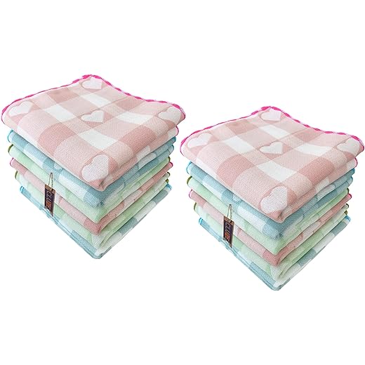 Heart Printed Cotton Handkerchief 25x25 cm