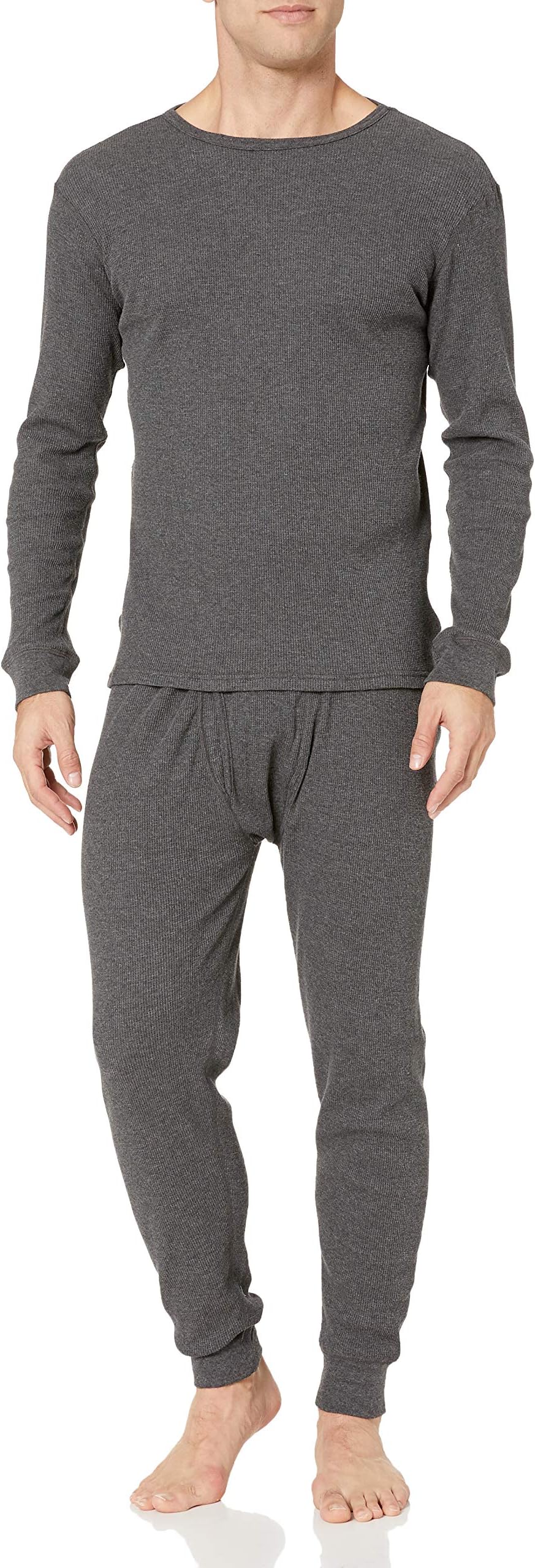 Men's Thermal Waffle Knit Long Johns Underwear Set for Cold Weather, Multipacks