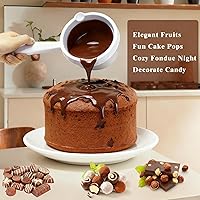 Vista 2 de fisca Derretidor de chocolate con pantalla de temperatura y temperatura ajustable, sumergir, rociar y decorar fresas, pastel pop y chocolates