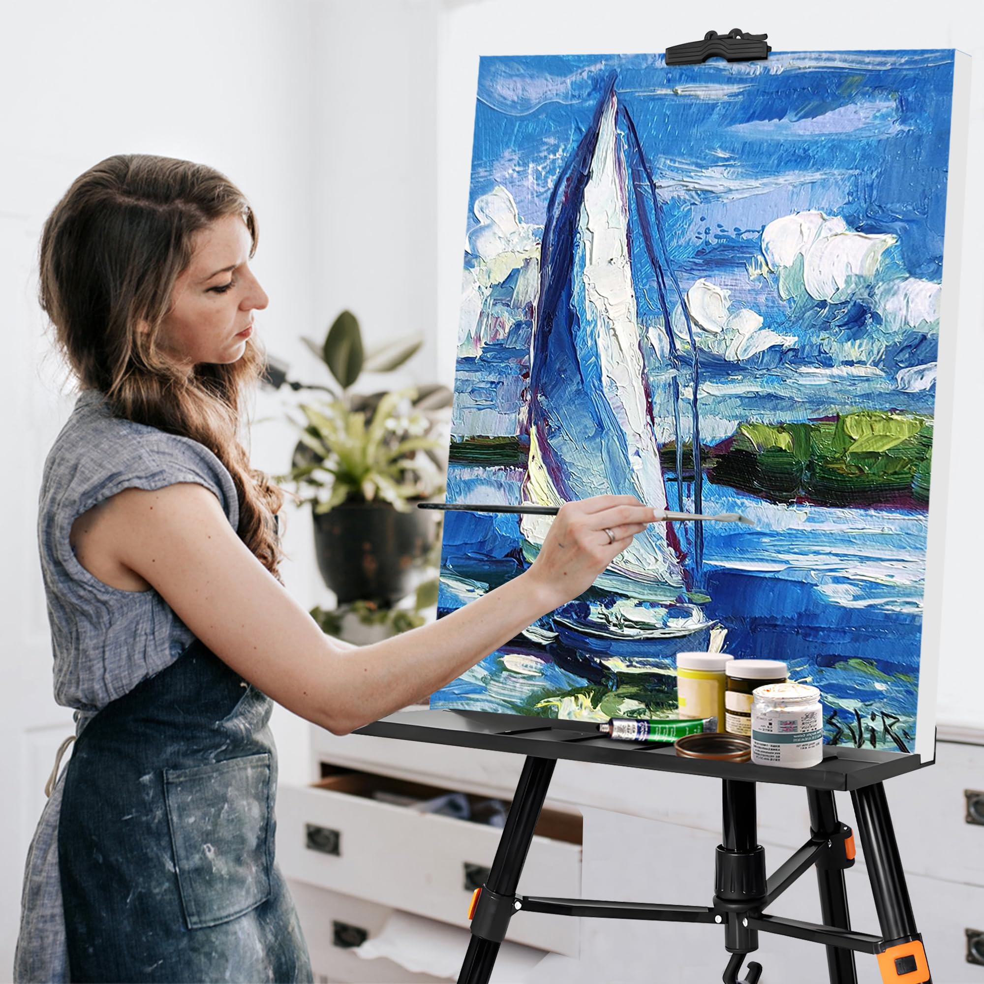VAIIGO Easel Stand for Painting & Display, Artist Easel, Adjustable Floor & Tabletop Painting Display Easel - Image 2