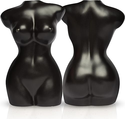 Camtoms Jarrón corporal con forma femenina, jarrón en forma de cuerpo, estatua corporal para decoración, jarrón único para el cuerpo femenino,