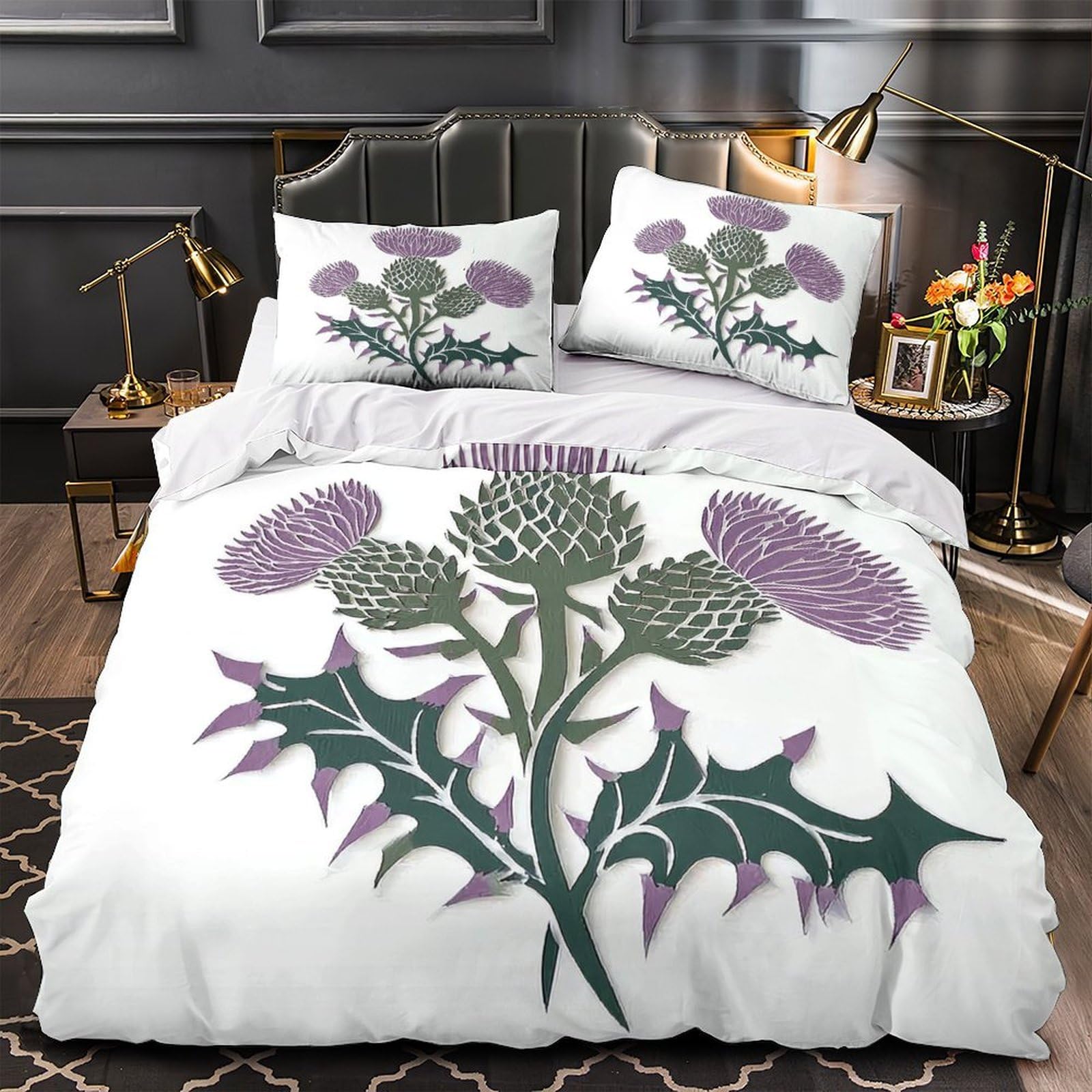 Linge de lit tarentule impression 3D microfibre de qualité king size