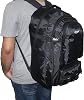 Baggor 50 Lt Black Large Size Waterproof Multi-Eyed Walking-Travel-School-Mountaineer-Sports-Trekking-Daily Backpack
