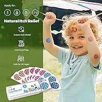 Vista 2 de Parches para aliviar la picazón, 27 parches, calcomanías naturales para aliviar la picazón y la picazón, parche antipicazón después de mordedura