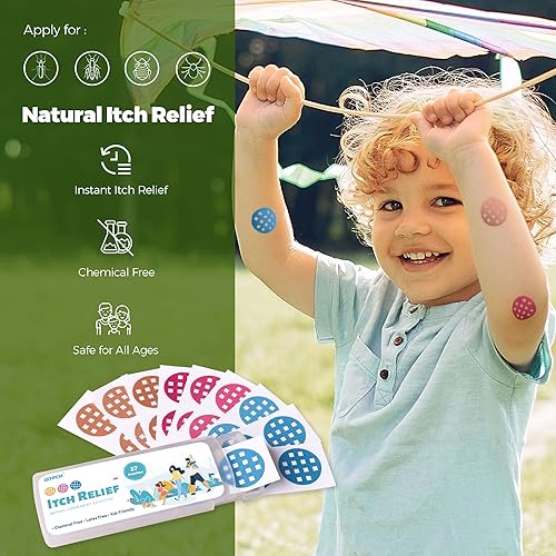 Miniatura 10 de Istpch Parches para aliviar las mordeduras, 54 parches adhesivos naturales para aliviar la picazón, efecto instantáneo, reduce la picazón y la