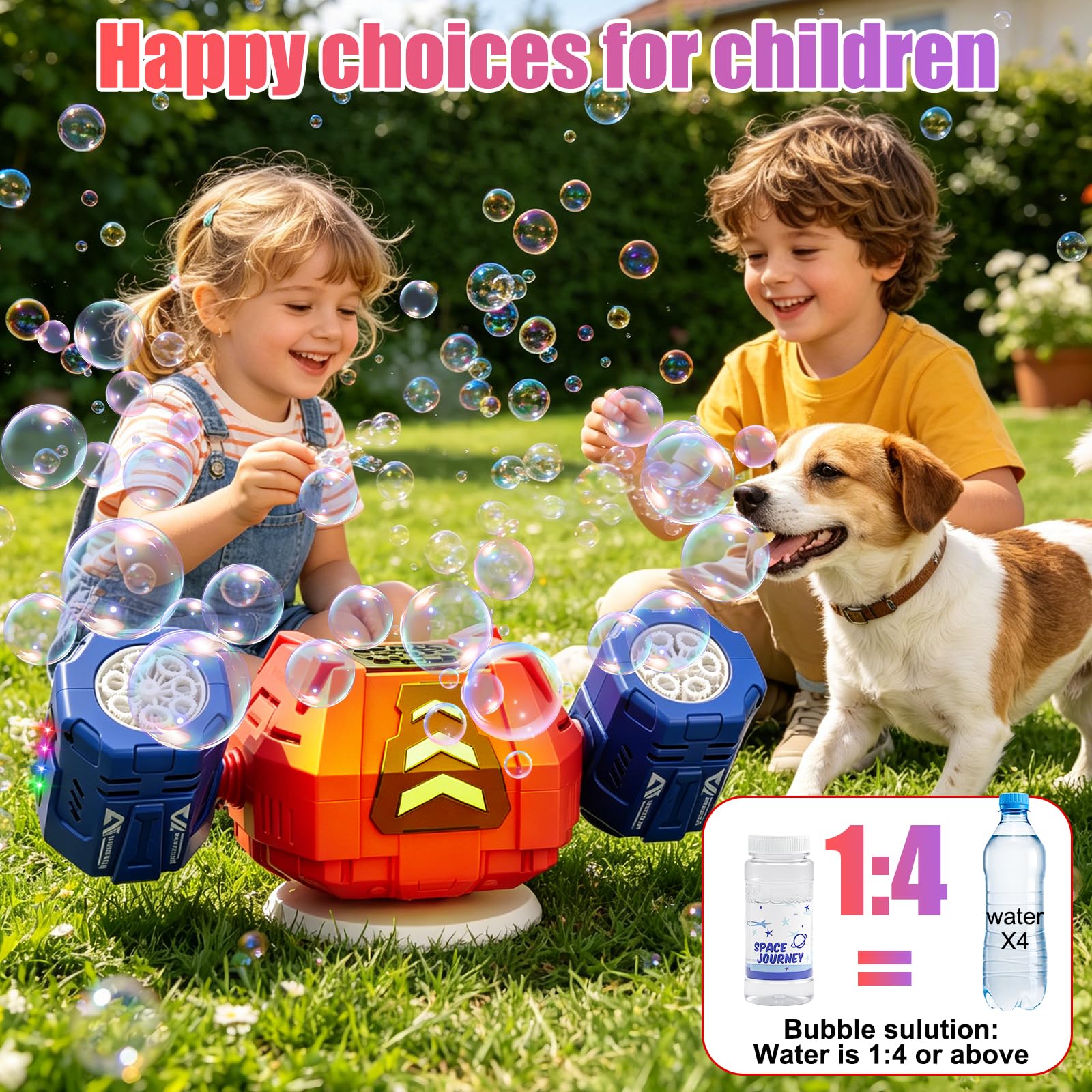 OBEST Macchina vescicale elettrica, macchina vescicale con luce e musica | Macchina per bolle di sapone portatile, gioco acquatico estivo per bambini, regalo per compleanni, feste, giardini, matrimoni