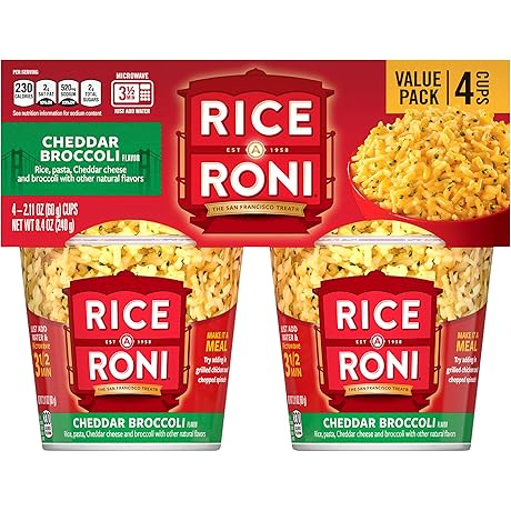 Rice A Ronii 4pk Cups Flavor: Broccoli Cheddar Flavor (6.5oz Cup)