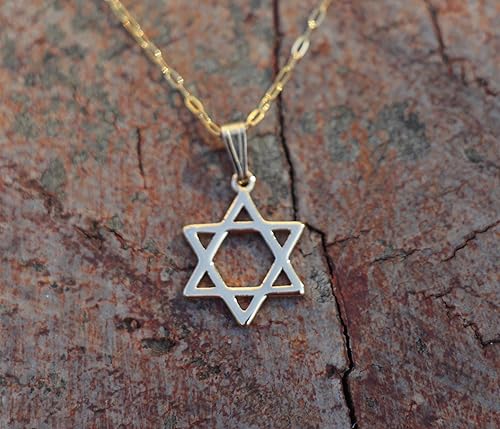 Miniatura 4 de Star of David Necklace, Gold Filled Magen David, Thin Gold Star of David Necklace, Religious Necklace, Jewish Bar Bat Mitzvah Jewelry, Gift for Her
