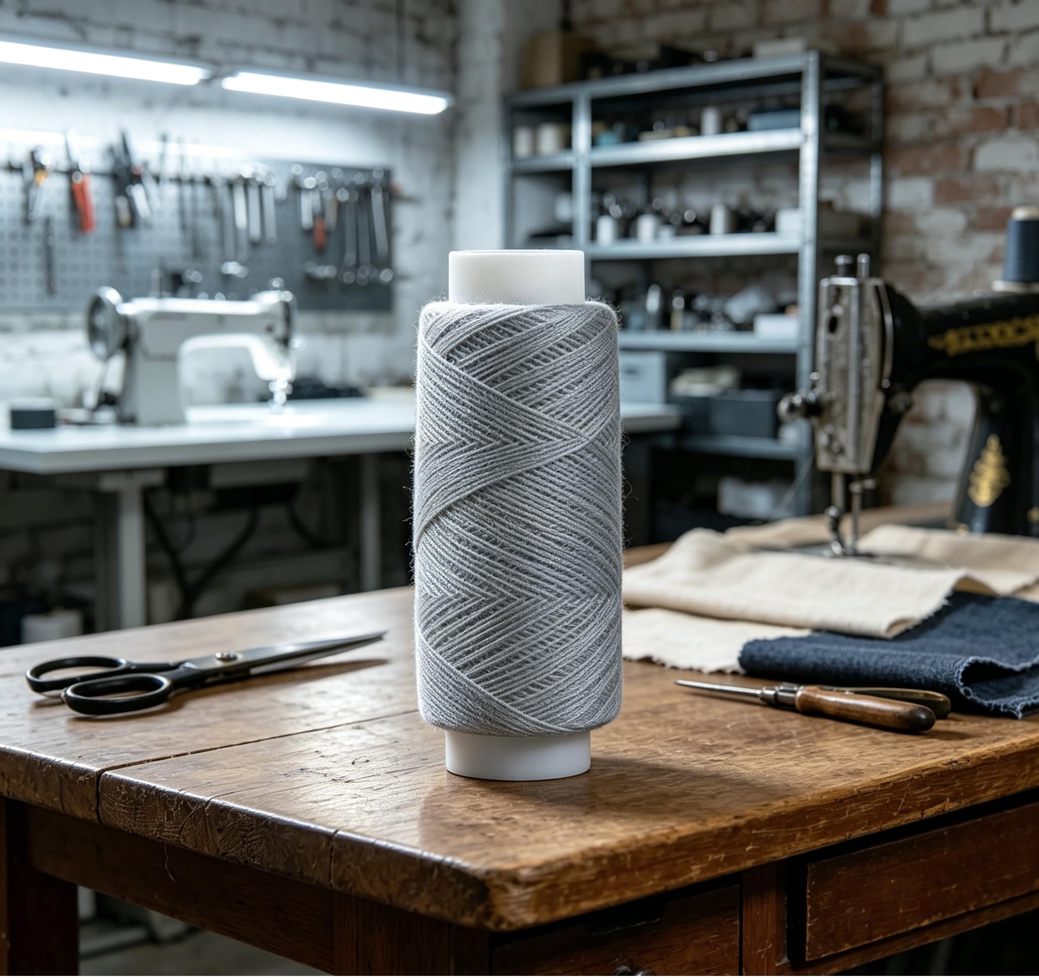 1 hilo de coser extrafuerte de poliéster, con hilo de coser para manualidades de cuero, color gris