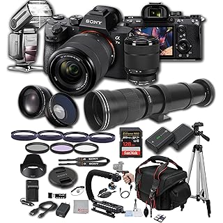 Sony a7 III w/ 28-70mm Lens, 128GB Extreme Memory, 420-800mm Super Telephoto Lens, TTL Pro Flash, Filters, Lenses, Case Tripod, and More – Extreme Photo Bundle (42pc Bundle)