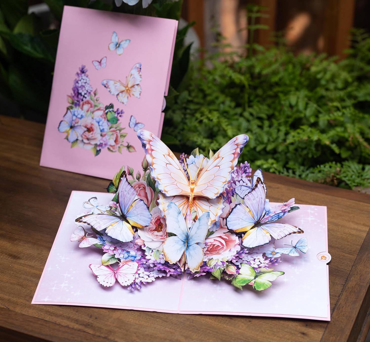 Butterfly Garden 3D Pop-Up Greeting Card – Elegant Floral Pop-Up Card for Birthday, Mother’s Day, Wedding, Anniversary - Image 3