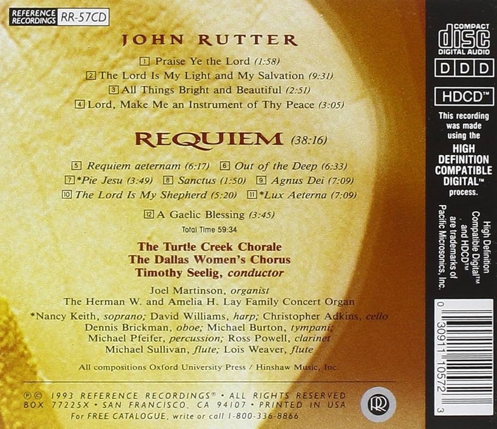 [未使用 / 未開封] ジョン・ラター 「レクイエム」 ティモシー・シーリング 未使用 / 未開封] ジョン・ラター 「レクイエム」 ティモシー