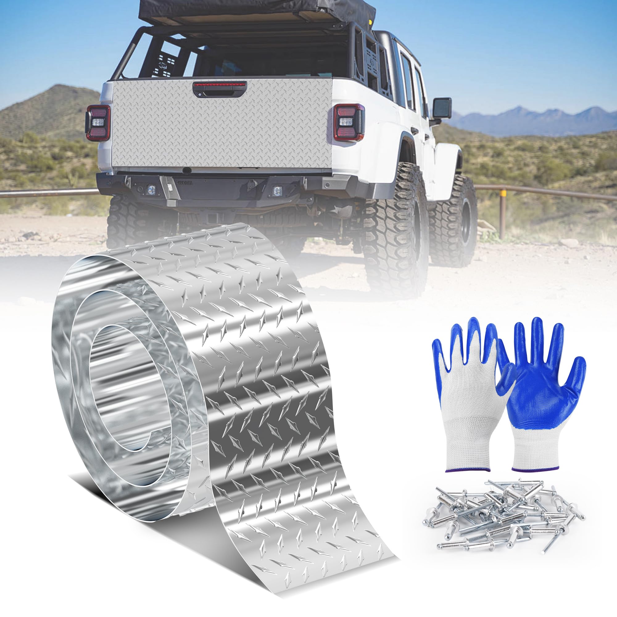 Diamond Plate Aluminum Sheet - 10x120in -8
