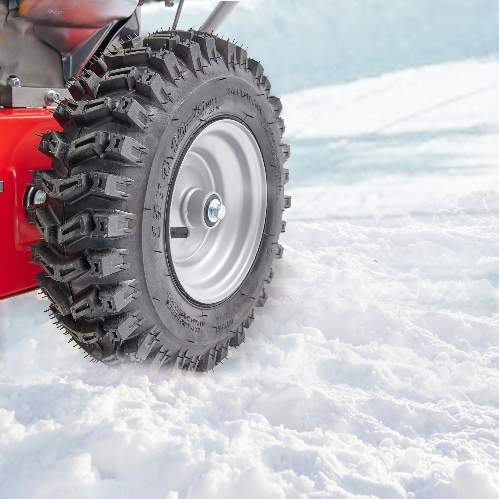HECHT Benzin Schneefräse 61 cm – 2-stufig, 13 m Auswurfweite | 53 cm Arbeitshöhe, drehbarer Auswurfkamin, 6 Vorwärts- & 2 Rückwärtsgänge – für Hof, Einfahrt und Gehweg