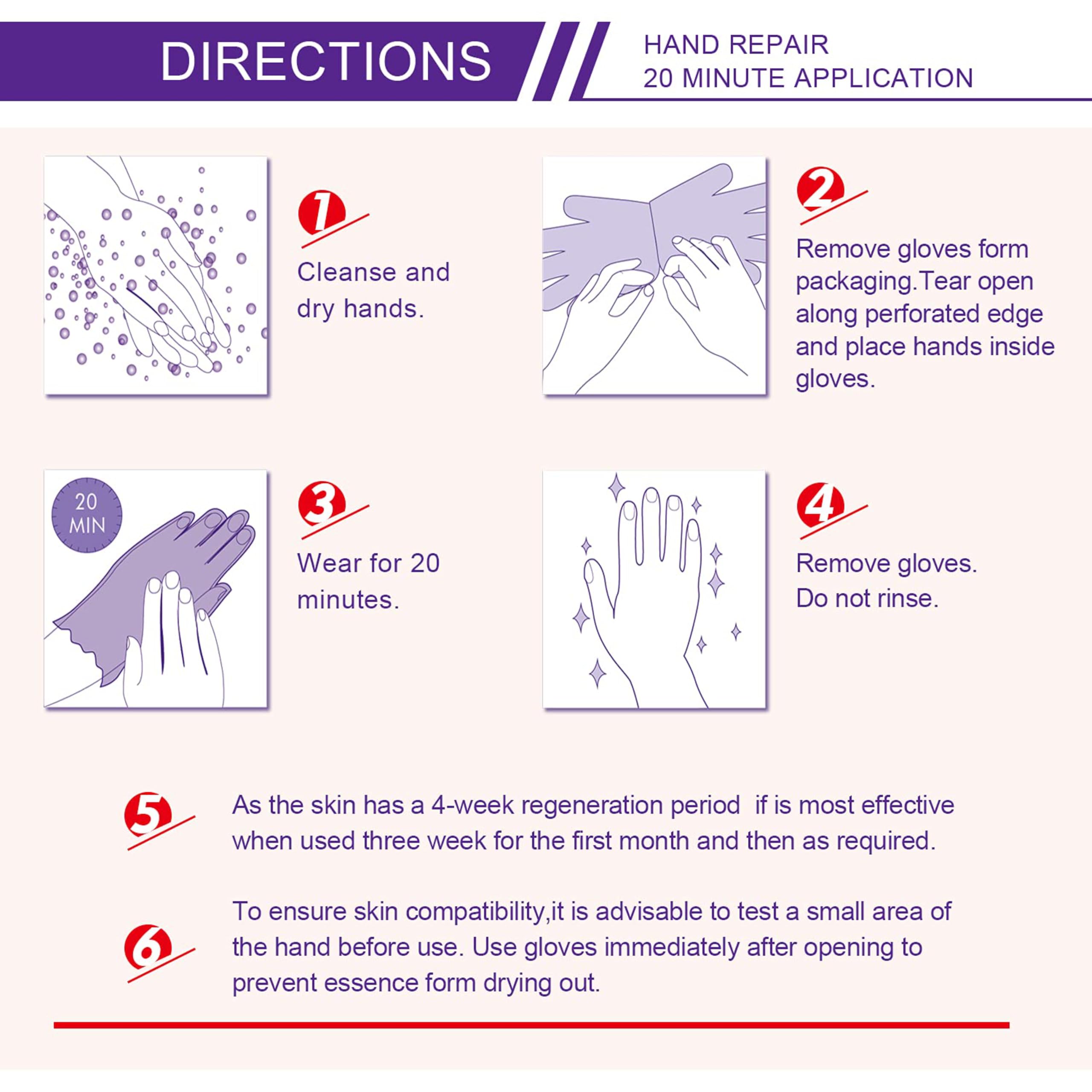 Vitalogy Moisturizing Hand Mask Gloves – 1 Pair | Hydrating Hand Gloves for Dry, Cracked Hands | Intense Repair for Rough Skin | Shea Butter & Hyaluronic Acid | Spa Treatment for Soft, Smooth Hands (1 Pair, Tea Tree) 3
