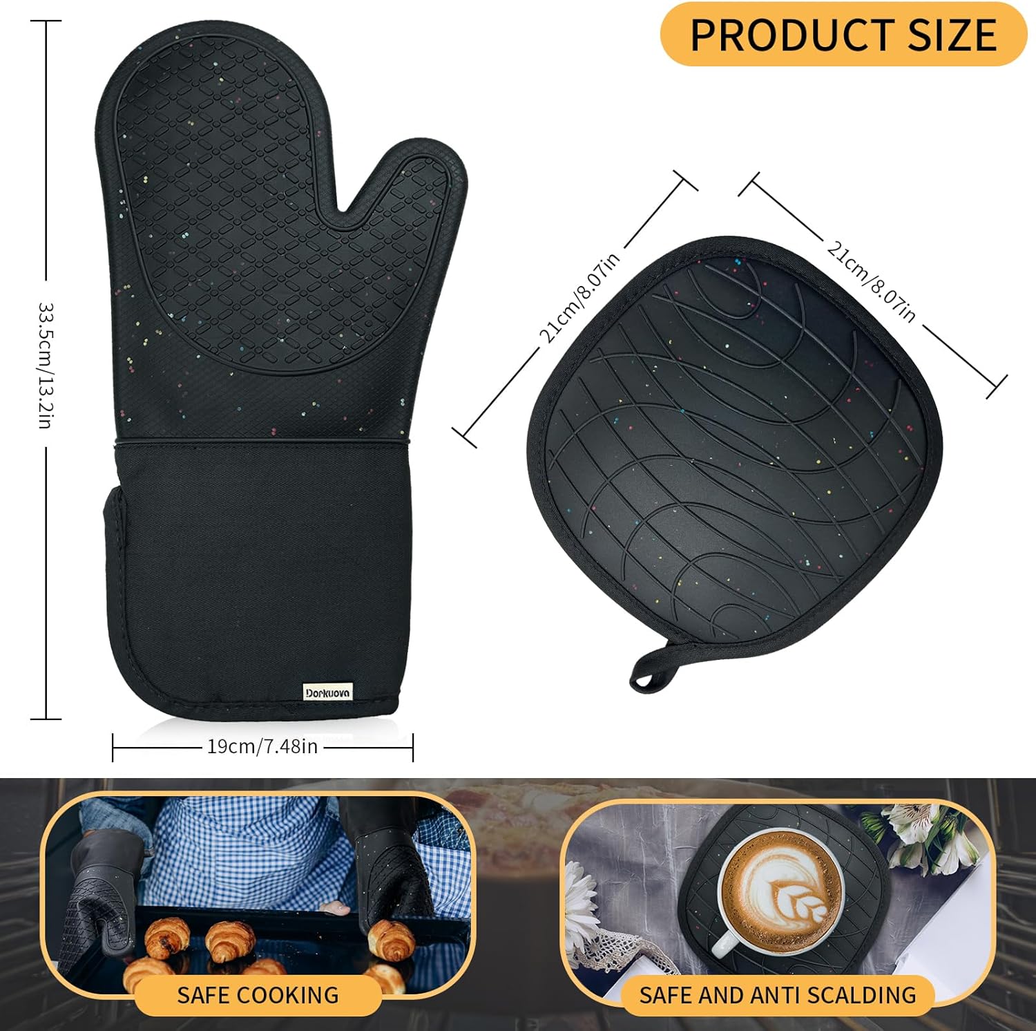 Reusable Beeswax Bread Storage Bag+Dorkuova Oven Glove