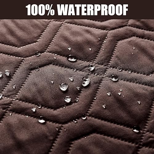 Miniatura 10 de Juego de 3 fundas antideslizantes para reposabrazos de sofá, 100% impermeables, fundas lavables para reposabrazos de sofá para sala de estar, fundas