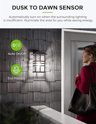 Miniatura 4 de LOHAS - Bombillas con sensor de anochecer a amanecer para exteriores, paquete de 4 A19 de 12 W (equivalente a 100 vatios), iluminación LED brillante