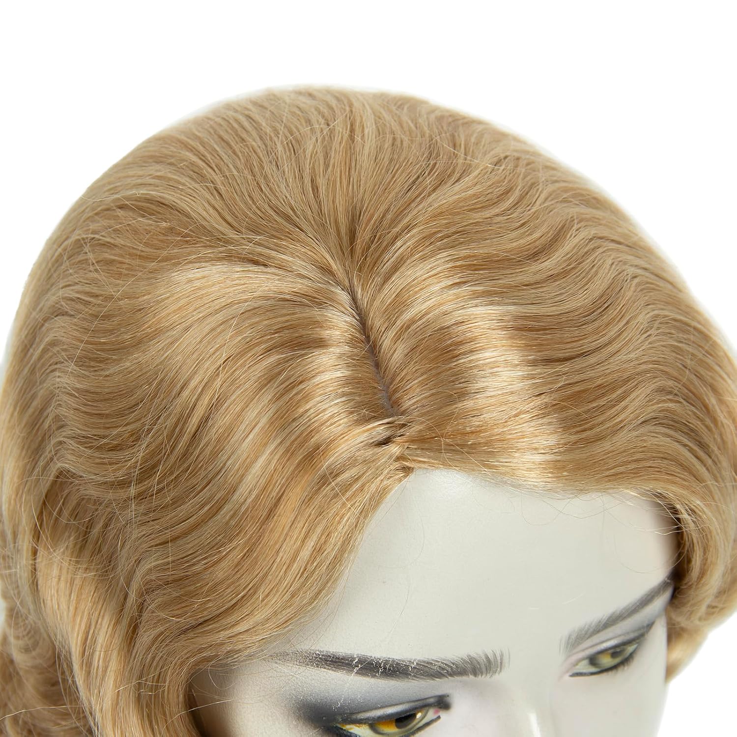 H&Bwig short 20s Wave Natural Wigs 1920s Hair for Women Daily Costume Party（Blonde）