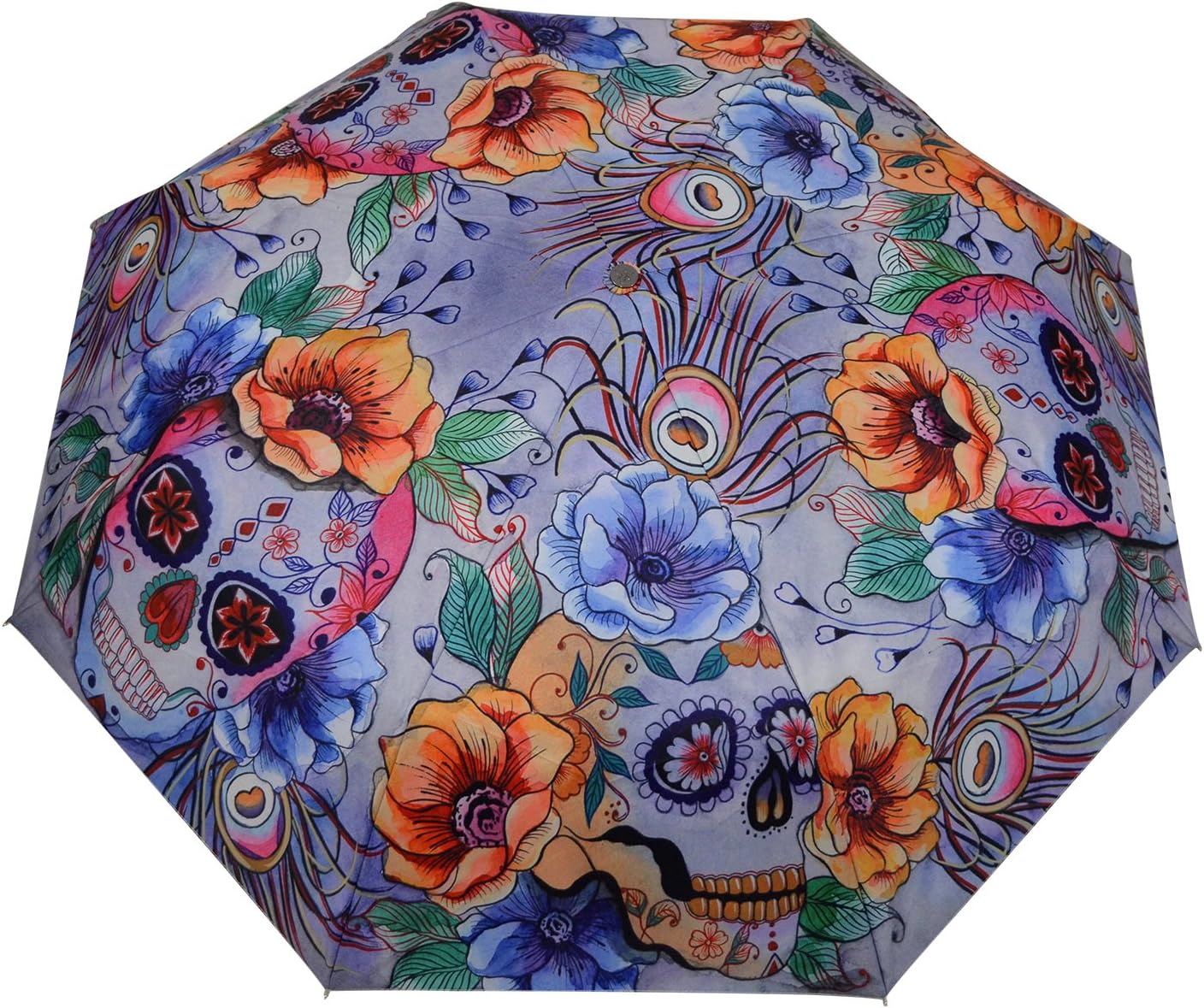 Anuschka Umbrella AUTO Open/Close - UPF 50+ - 38” Waterproof Windproof Canopy - Fits in Handbag - Windproof Flexible Fiberglass
