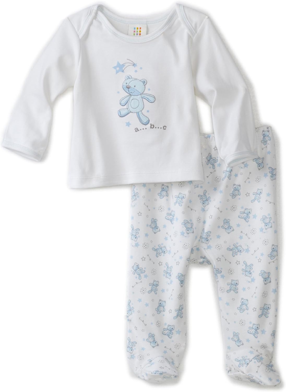 ABSORBA Baby-Boys Newborn Sweet Bear Boys Two Piece Footed Pant Set