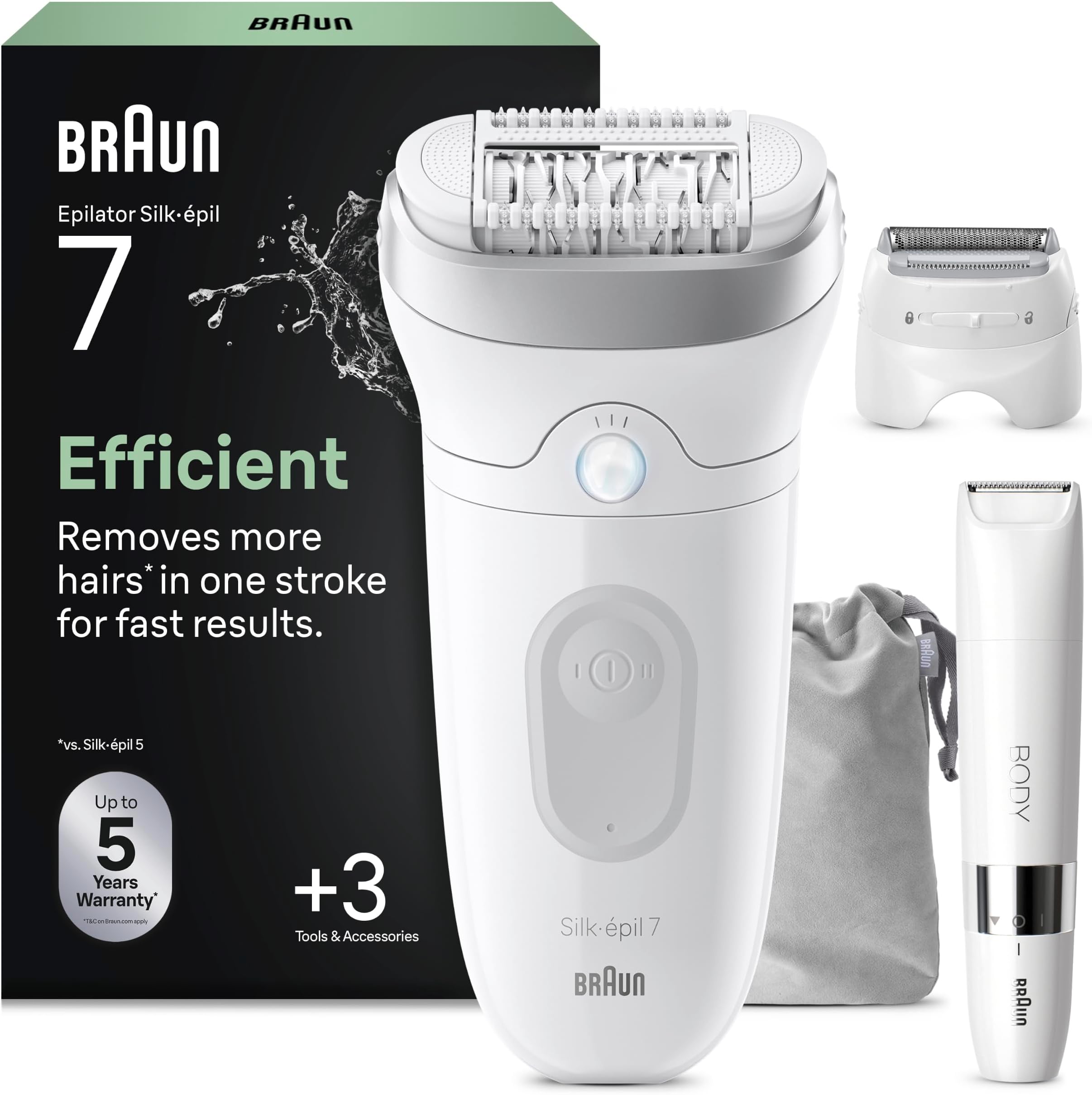 Silkยทรฉpil 7 Epilator for Women, White/Silver, Model - SE7-441