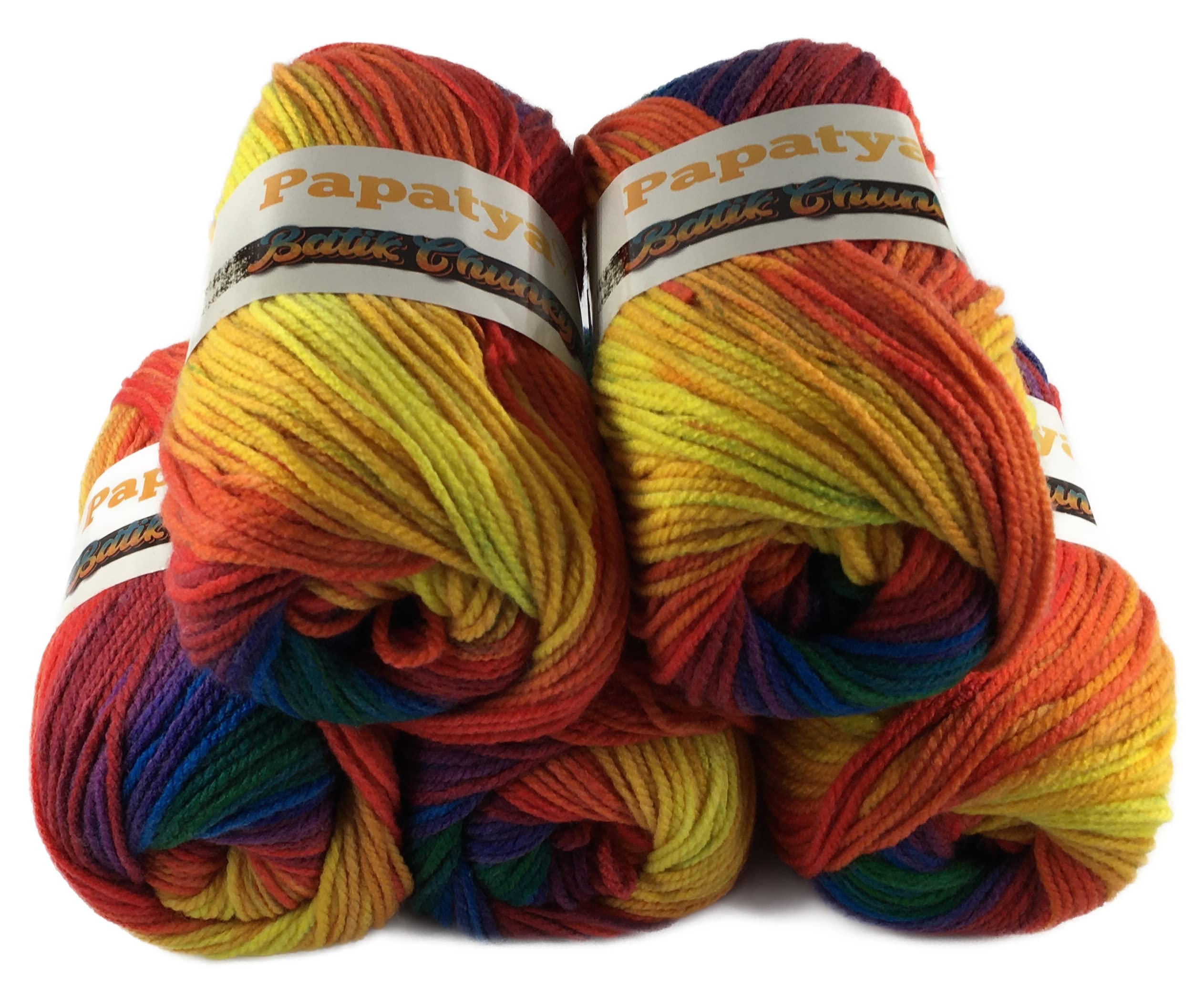 Rainbow Papatya Batik Chunky 5x100g Balls Shade 102BC