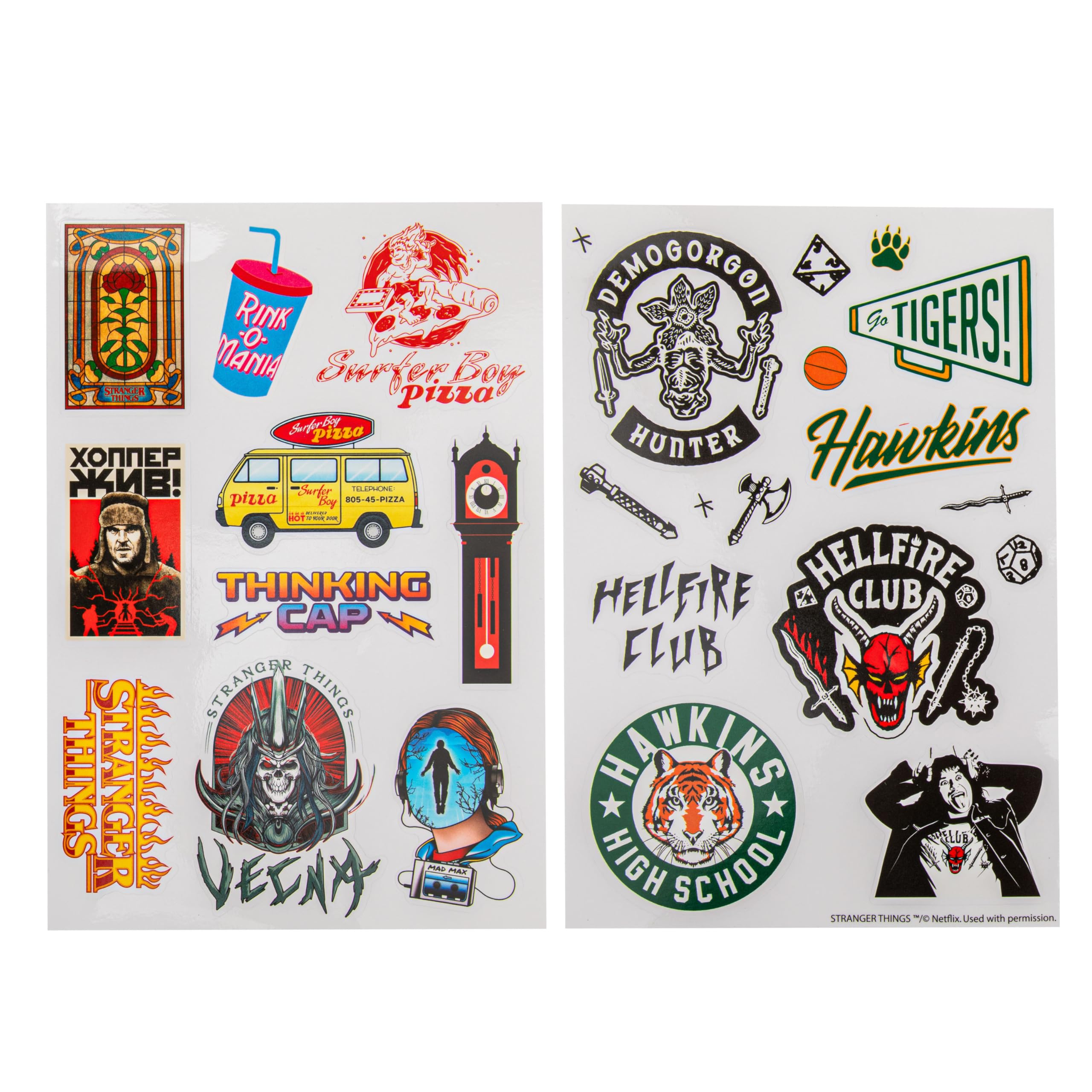 Cinereplicas Stranger Things - Season 4 Stickers - Set of 25 Stickers - Officially Licensed