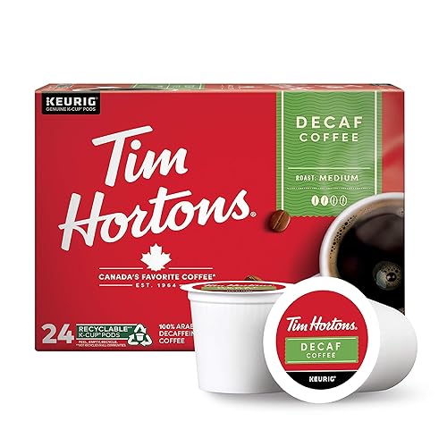 Miniatura 40 de Tim Hortons Café tostado oscuro, cápsulas K-Cup de una sola porción compatibles con cafeteras Keurig, K-Cups de 96 quilates, rojo, 24