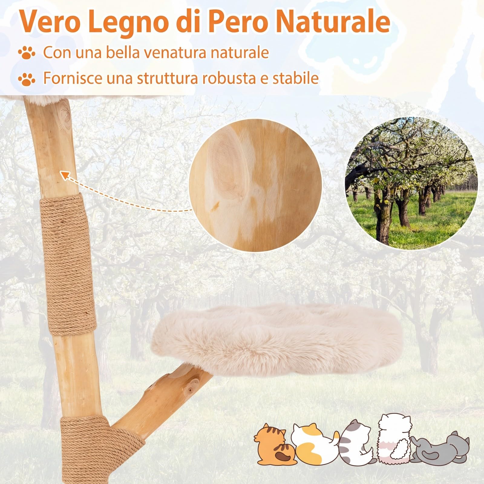 COSTWAY Albero per Gatti 90 cm, Torre Moderna in Legno con Piattaforme, Tiragraffi in Luta Naturale e Corda, Albero Tiragraffi per Animali Domestici (Beige)