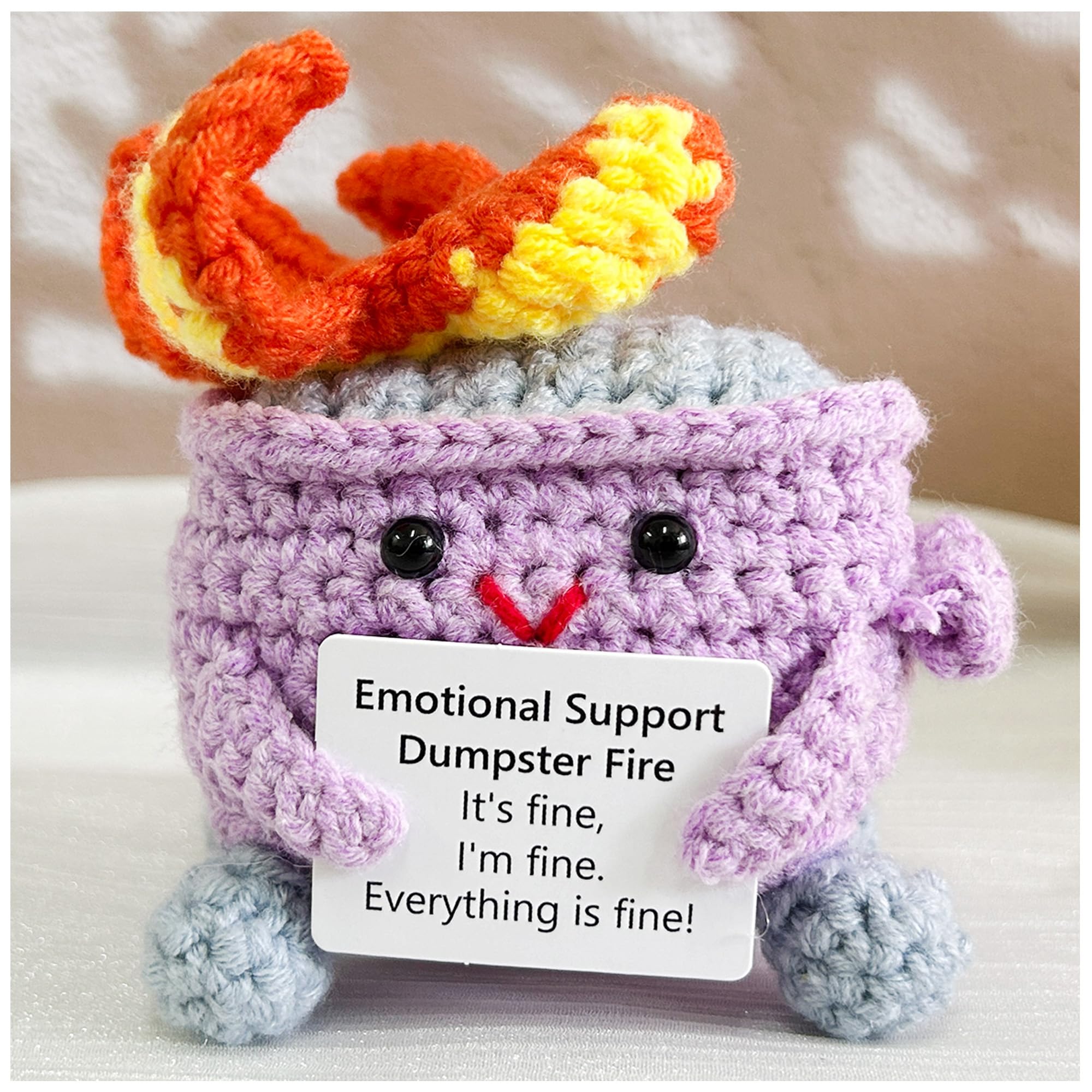 Amazon.com: KivTovMo Handmade Crochet Emotional Support Dumpster
