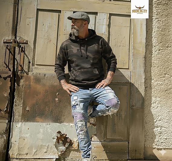ROCK-IT Apparel® men's hoodie worker hoodie hoodie sweatshirt men's hoodie size XS-5XL 380g high quality and very soft black navy camouflage grey