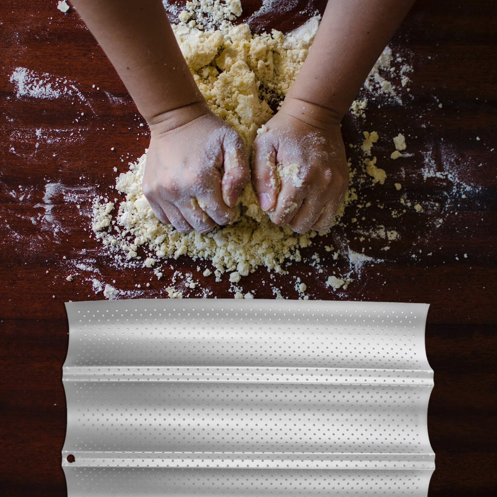 2 Stück Fach Perforierte Antihaft-brotbackform aus Lebensmittelechtem Kohlenstoffstahl Hitzebeständig für Französisches Baguette Lang Spülmaschinengeeignet für Ofen und Toaster