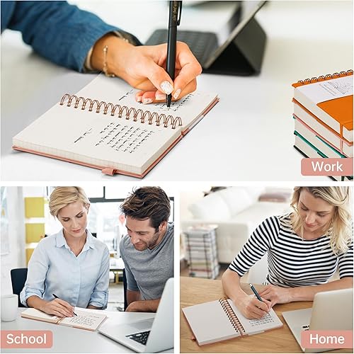 Miniatura 6 de Cuaderno de espiral de 7.6 x 10 pulgadas, cuadernos con rayas universitarias con divisores extraíbles, 320 páginas de 100 GSM, diario de escritura