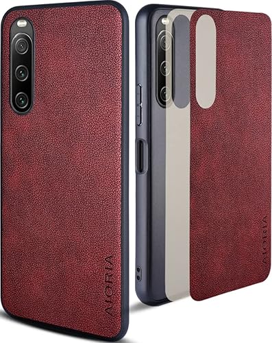 Miniatura 8 de AIORIA Funda de cuero premium para Sony Xperia 10 V, diseño retro para Sony Xperia 10 V 5G (café)